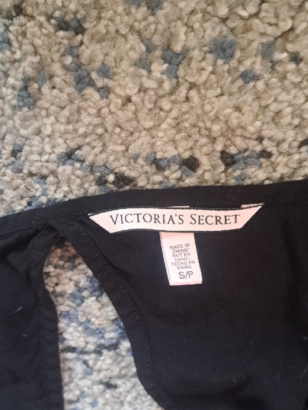 Victoria's Secret Black Crochet Side Mini Dress Or Swim Cover Up Low Cut V Neck - Picture 2 of 6